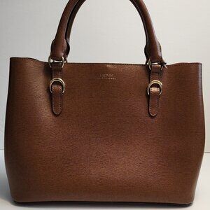 Lauren by Ralph Lauren Brown Smooth Leather Bennington Satchel